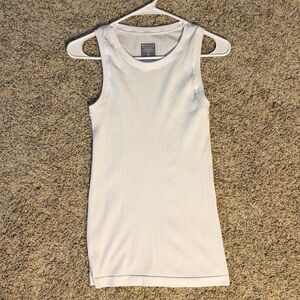Athleta Ribbed Tank in White.